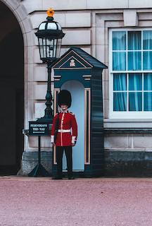 Buckingham Palace Guard on duty in London, England